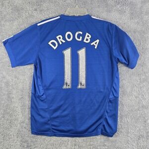 Adidas Chelsea FC 2011-2012 Drogba 11 Jersey Mens Blue Samsung Premier League
